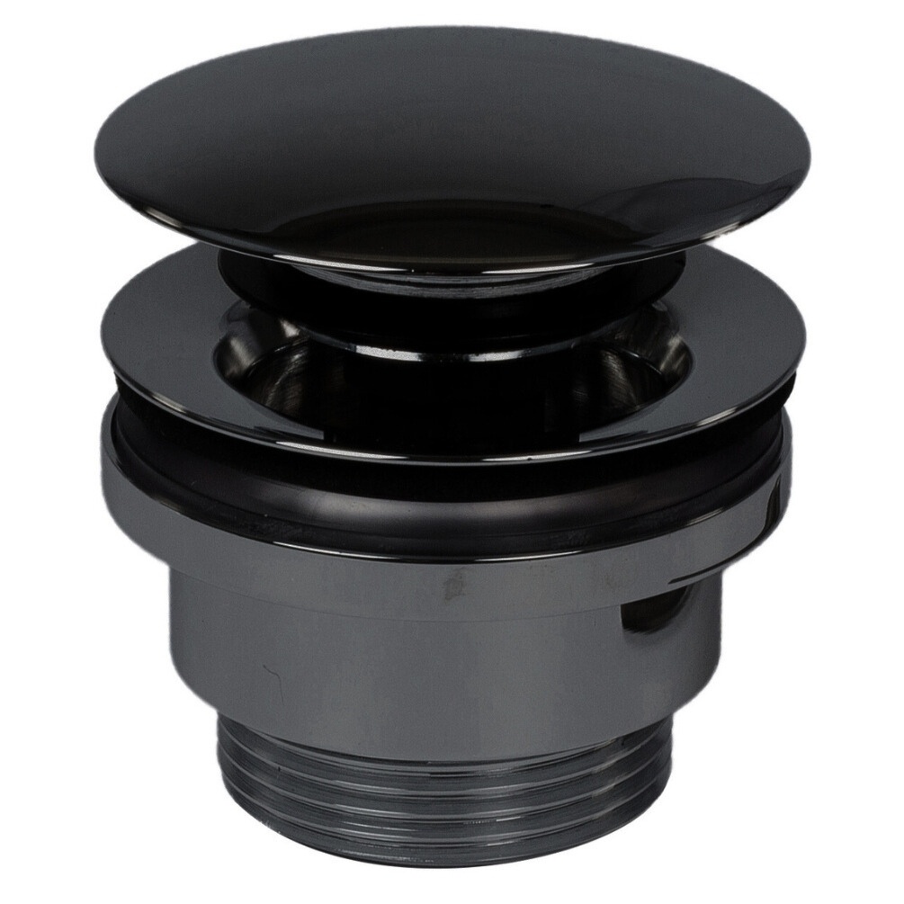 Product Cut out image of the Keuco Brushed Black Chrome Click Clack Basin Waste 59902 130000